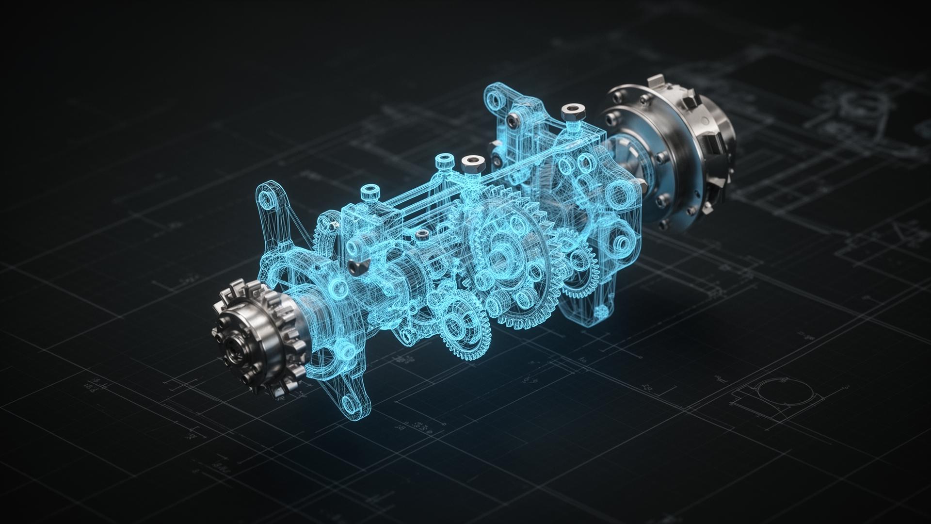 CAD wireframe assembly